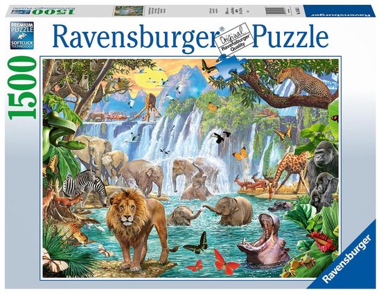 Ravensburger puzzel Waterval in de jungle - - 1500 stukjes | bol.com