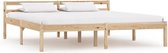 Bedframe Bruin GrenenHout 180x200 cm (Incl LW Anti kras Vilt) - Bed frame met lattenbodem - Tweepersoonsbed Eenpersoonsbed