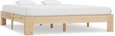 Bedframe Bruin GrenenHout 180x200 cm (Incl LW Anti kras Vilt) - Bed frame met lattenbodem - Tweepersoonsbed Eenpersoonsbed