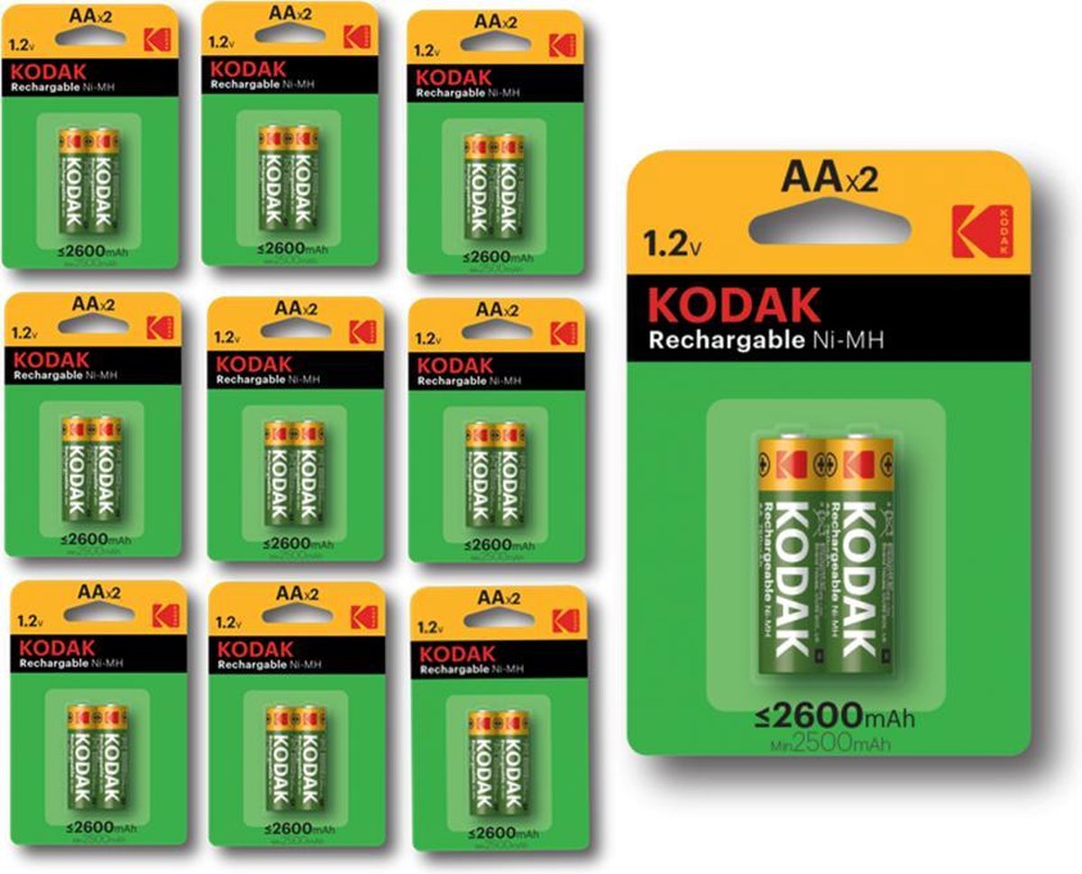 Kodak AA / Micro / HR06 2600mAh 1.2V oplaadbare batterij