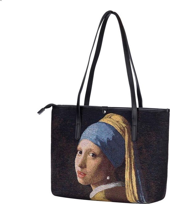 Signare - College tas - Gobelin - Kunst - Schoudertas - Meisje met de parel - Johannes Vermeer