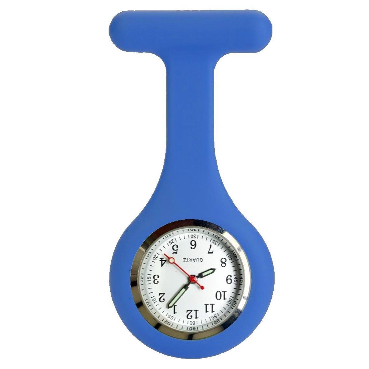 Fako® - Verpleegstershorloge - Zusterhorloge - Verpleegster Horloge - Siliconen RVS Lumi - Blauw
