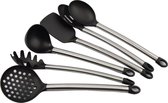 Set Keukengerei - Schuimspaan - serveerlepel - soeplepel - spagettilepel - spatel - zeeflepel