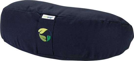 Meditatiekussen halve maan eco Blauw - Ecoyogi - Yoga kussen - GOTS gecertificeerd van Merkloos — afbeelding 2