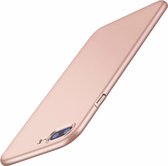Ultra thin geschikt voor Apple iPhone 8 Plus / 7 Plus case - roze + gratis glazen Screenprotector