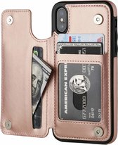 Wallet Case geschikt voor Apple iPhone X / Xs - roze