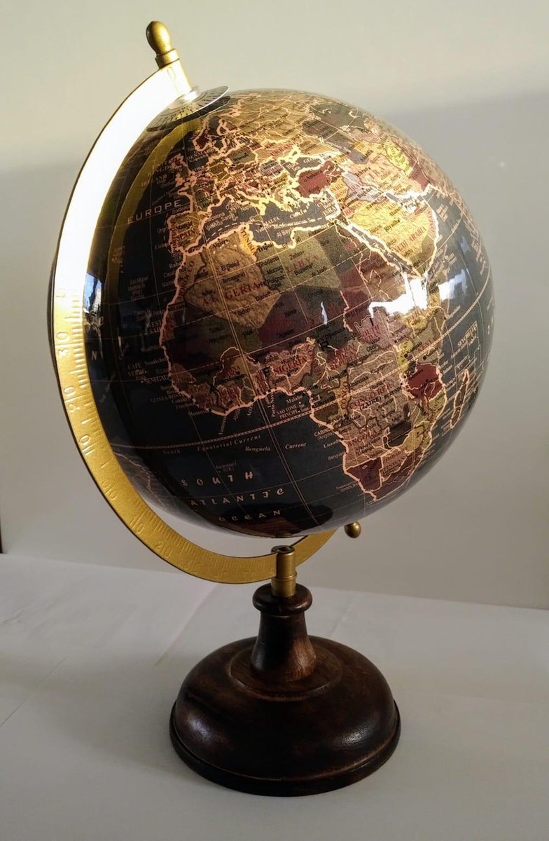 Oven Nodig uit Gedetailleerd Wereldbol - Decoratief - Bar - Antiek - World Globe - Rotatie - Sfeer -  Design | bol.com