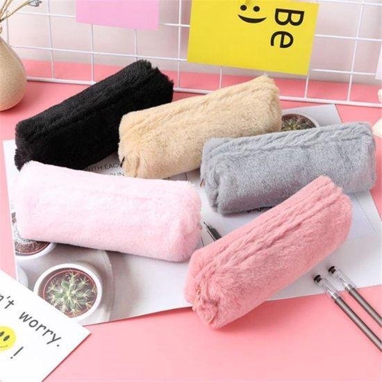WEDO Fluffy 24274009 Pencil Case with Fur Ball Pendant Polyester Plush with Lining Pink : Buy Online at Best Price in KSA - Souq is now