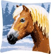 Kruissteekkussen kit Paard in sneeuw - Vervaco - PN-0157077
