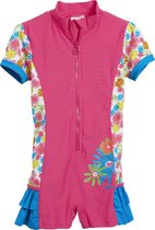 Playshoes UV zwempakje Kinderen Bloemen Ruches - Roze - Maat 98/104