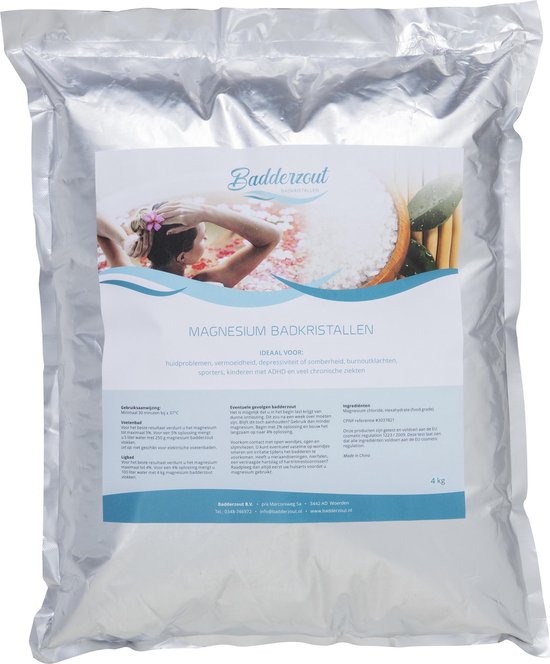 4 KG Magnesium vlokken badkristallen badzout magnesium via huid
