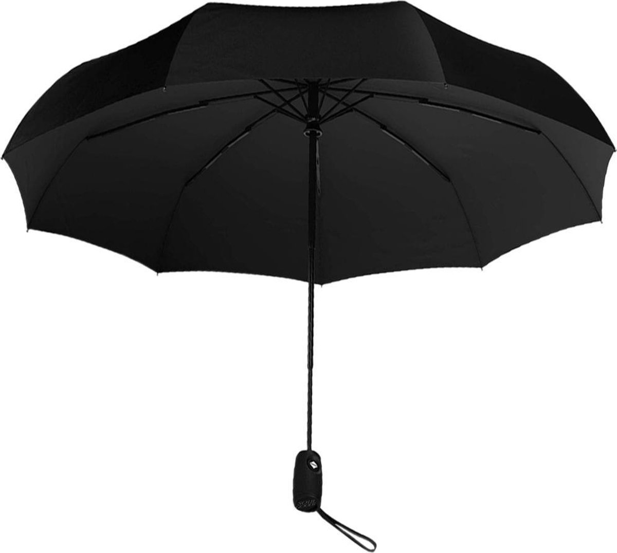 Stormparaplu opvouwbaar - Stormparaplu windproof klein - Inclusief Beschermhoes - Paraplu opvouwbaar - Zwart - Extra stevig op Prijzenvolger.com