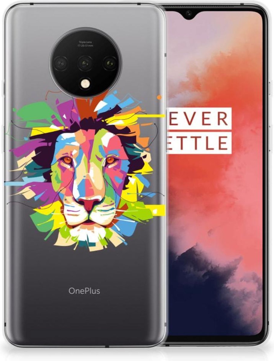 OnePlus 7T Telefoonhoesje met Naam Lion Color