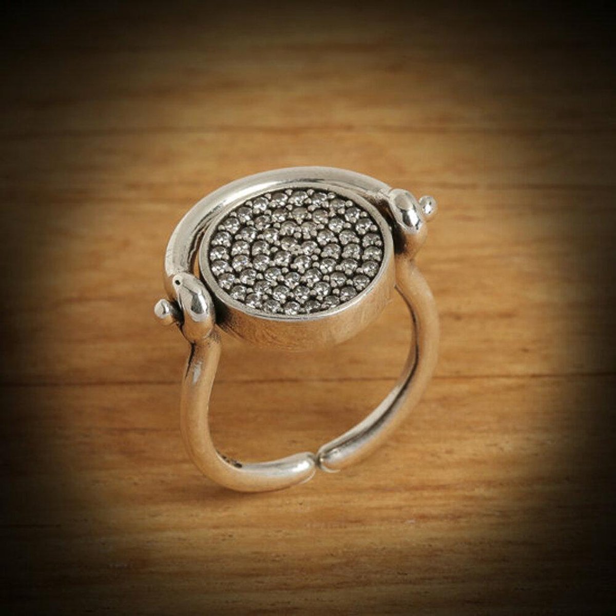 Biggdesign Tweelingen Zilveren Ring Voor Dames Bronzen Detail Zirkonia Steen Bol Com