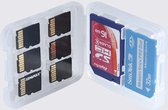 Transparant SD / Micro SD kaarten bewaar / opberg doosje