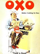 OXO Makes Cooking So Easy.  Metalen wandbord 30 x 40 cm.