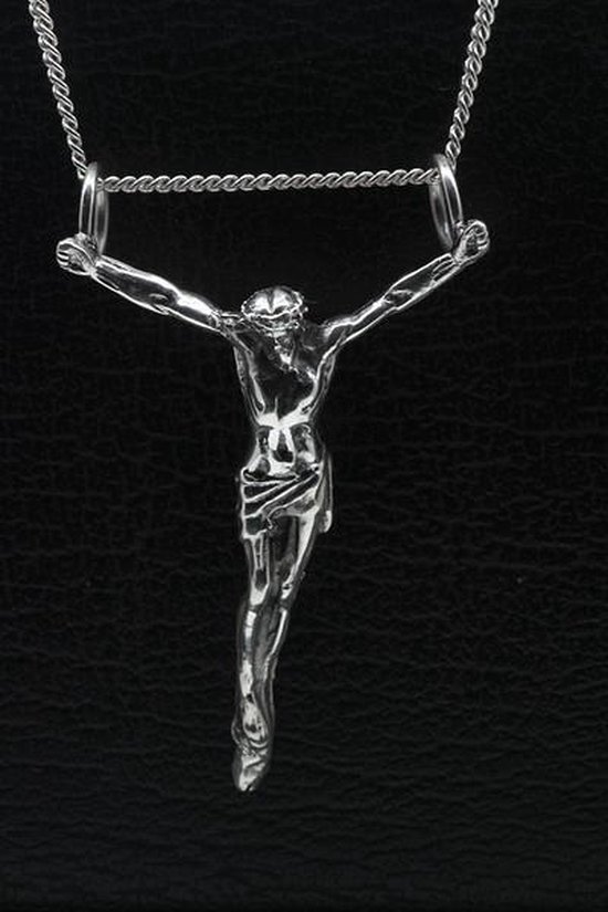 Zilveren Jezus dubbel oog ketting hanger | bol.com