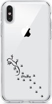 Apple Iphone XS Max Hagedis transparant siliconen hoesje - Hagedis