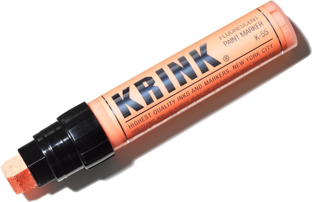 Krink K-55 Fluoriserend Oranje 15mm Acryl Paint Marker - 30ml inkt in metalen body