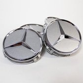 OEM Product - Mercedes naafdoppen zilver set van 4 B66470202 wieldoppen