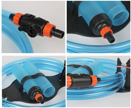 Aquarium waterwisselset 2,2 m met stopventiel en slanghouder, 29 cm