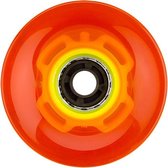 Nijdam LED Wheels pour Flip Grip Board - 60 x 45 mm - Orange Fluor / Jaune Fluor