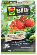 COMPO Bio Meststof Tomaten & Kruiden - 100% organische meststof met directe en lange werking van 5 maanden - voor een rijke oogst - doos 1,2 kg