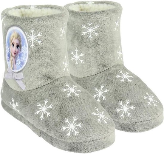 Disney Frozen sloffen/pantoffels Elsa grijs voor meisjes - Pantoffel boots  - Hoge... | bol.com