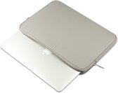 PU Lederen Skin Sleeve Voor de Apple Macbook Pro 15 Inch - 15.4" Case - Bescherming Cover Hoes Kunst Leer - Grijs