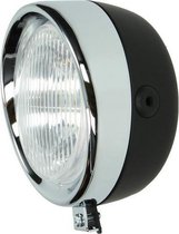 Koplamp Puch Maxi Rond Chroom zwart DMP