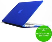 Lunso - cover hoes - Geschikt voor MacBook Pro 15 inch (2012-2015) - Glanzend Blauw - Vereist model