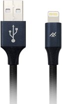 iFrogz UniqueSync Lightning naar USB Kabel Zwart 3 Meter