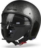 Shark S-Drak Blank Glitter Ssx Zilver Zilver Glitter Jethelm - Motorhelm - Maat L