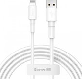 Baseus - Lightning USB Kabel voor iPhone & iPad met Anti-kabelbreuk - Wit
