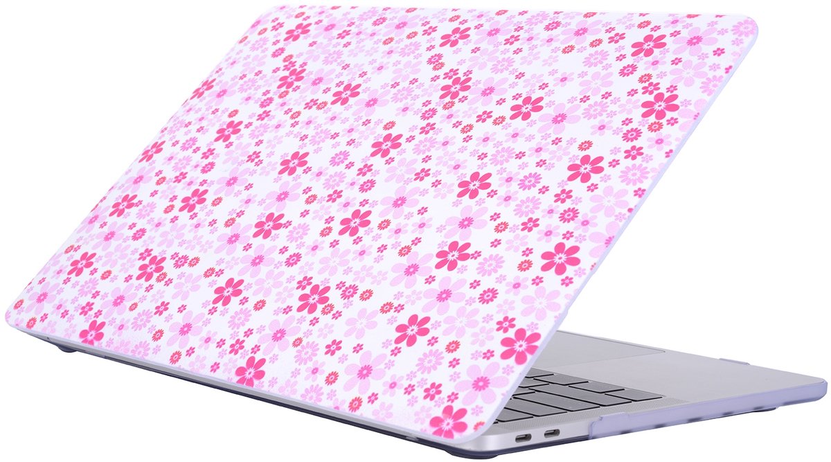 Mobigear Laptophoes geschikt voor Apple MacBook Pro 15 Inch (2016-2019) Hoes Hardshell Laptopcover MacBook Case | Mobigear Flowers - Model 41 - Model A1707 / A1990