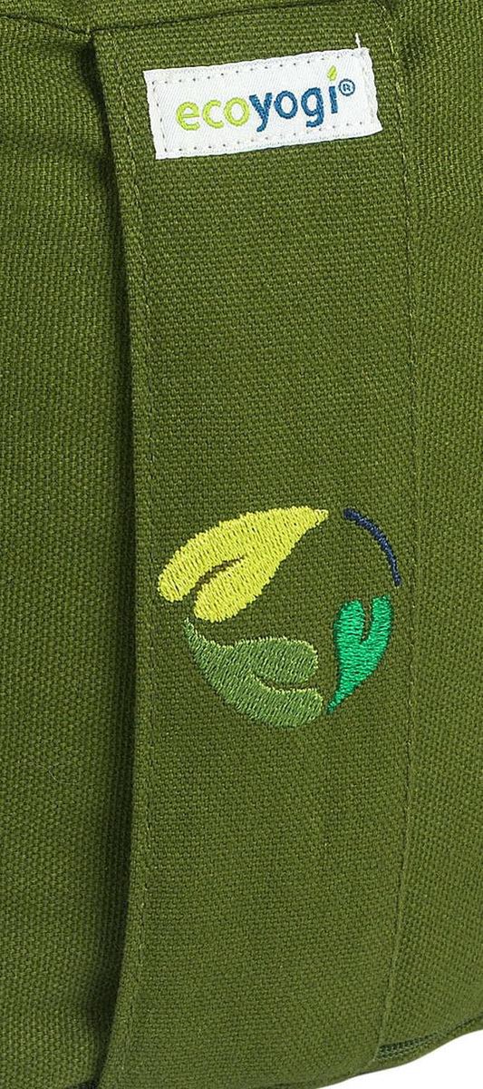 Meditatiekussen Ecoyogi Olijf Groen Rond Extra Hoog 20 cm x 30 cm (Hoogte x Diameter) - Wasbare Buitenhoes - Aanpasbare Boekweit Vulling - 100% Gecertificeerd Biologisch Katoen - GOTS Gecertificeerd - Duurzaam Yoga zit kussen - Yogakussen van Merkloos — afbeelding 2