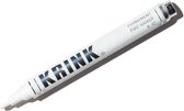 Krink K-42 White 3mm Paint Pen - 10 ml d'encre permanente à base d'alcool dans un corps métallique
