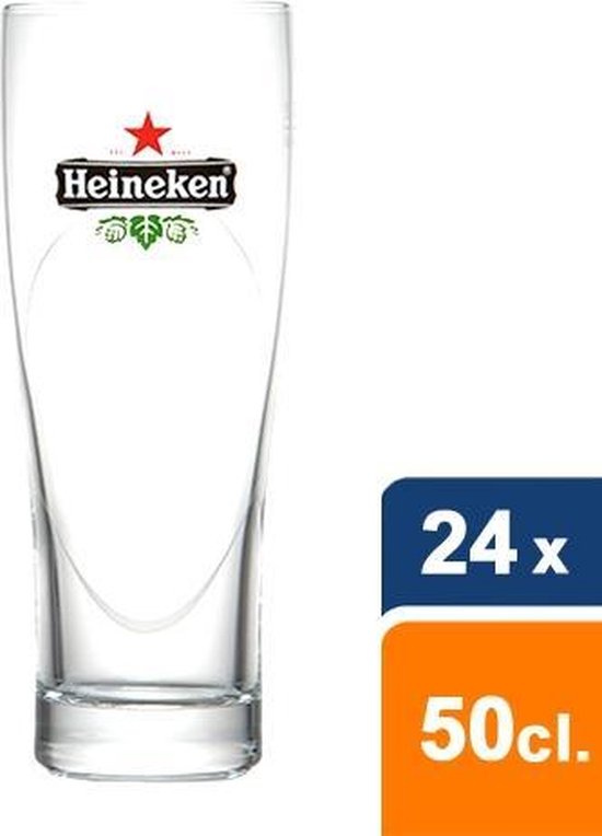een vergoeding Blauw beheerder Heineken - Bierglas Ellipse 500ml - 24 stuks | bol.com