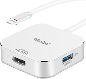 Adaptateur multiport HDMI USB C - Station d'accueil Hub Atolla C2 de type C avec vidéo HDMI 4K, USB C avec alimentation 2.0, 2 ports USB 3.0, pour Apple Macbook 2015/2016 ... MODÈLE: C2