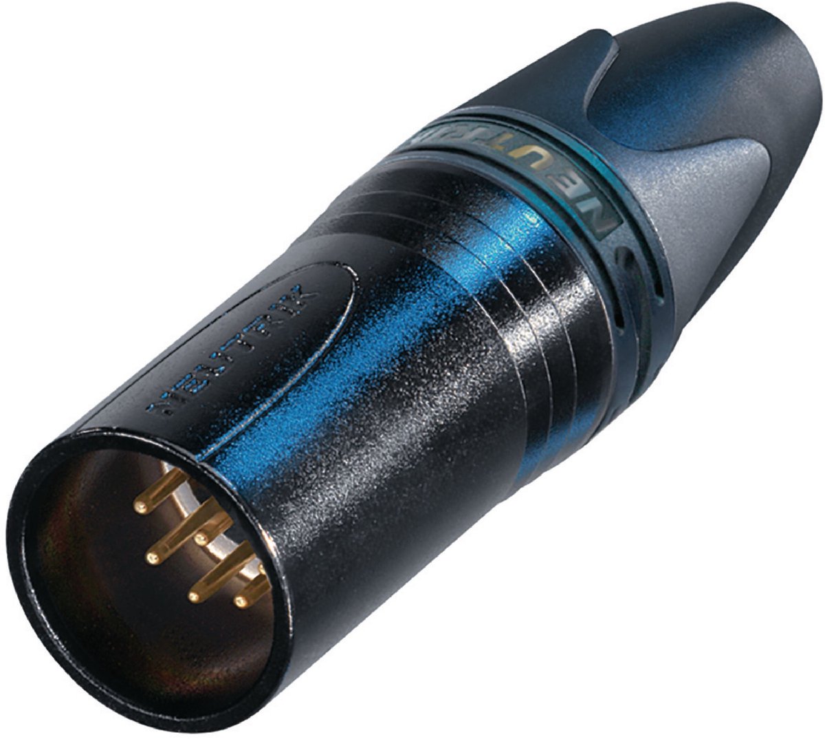 Neutrik NC7MXX-B XLR kabeldeel 7p male zwart, verguld