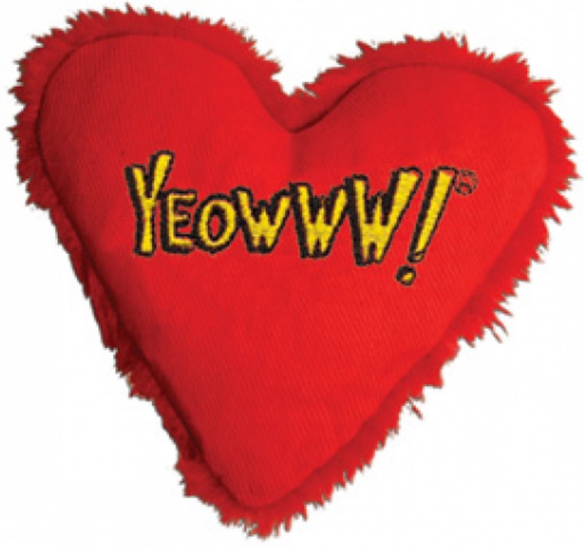 Yeowww! Hartje Kicker - Catnip Kattenkruid Speeltje voor Katten - Rood - 15 cm