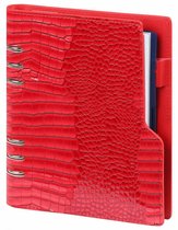 Kalpa P1016-62 Compact A5 organizer gloss croco rood met planner