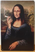 Mona Lisa Joint Reclamebord van metaal METALEN-WANDBORD - MUURPLAAT - VINTAGE - RETRO - HORECA- BORD-WANDDECORATIE -TEKSTBORD - DECORATIEBORD - RECLAMEPLAAT - WANDPLAAT - NOSTALGIE
