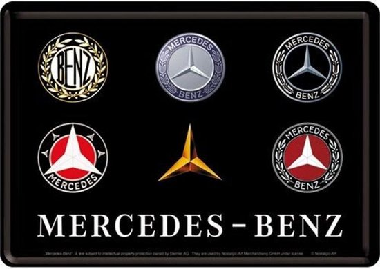 Logo de Mercedes Benz - carte postale en métal