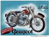 Peugeot Velomoteurs et Motocyclettes Metalen Bord Met Reliëf 15 x 20 cm