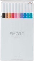 Uni Emott markeerstift 10 stuk(s) Beige, Grijs, Lichtblauw, Oranje, Roze, Rood, Turkoois, Violet