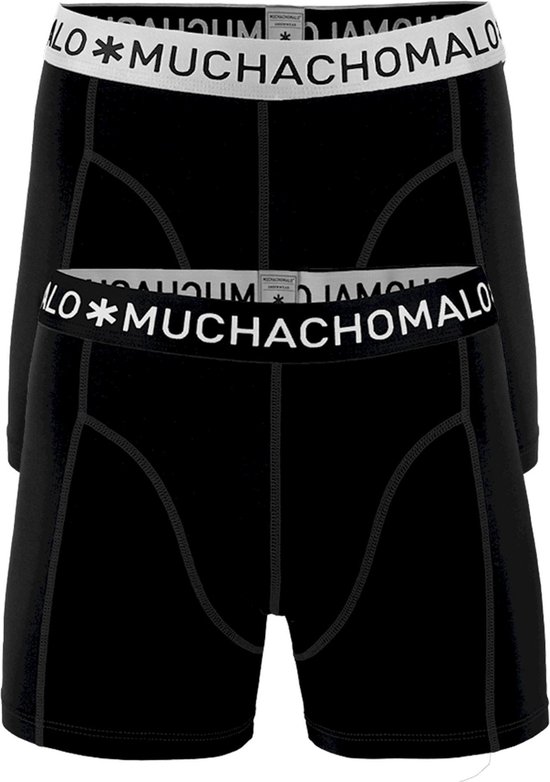 Muchachomalo boxershorts - 2-pack - solid zwart -  Maat XXL