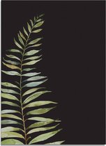 DesignClaud Varen blad poster - Zwart - Puur Natuur Botanische poster A3 + Fotolijst zwart