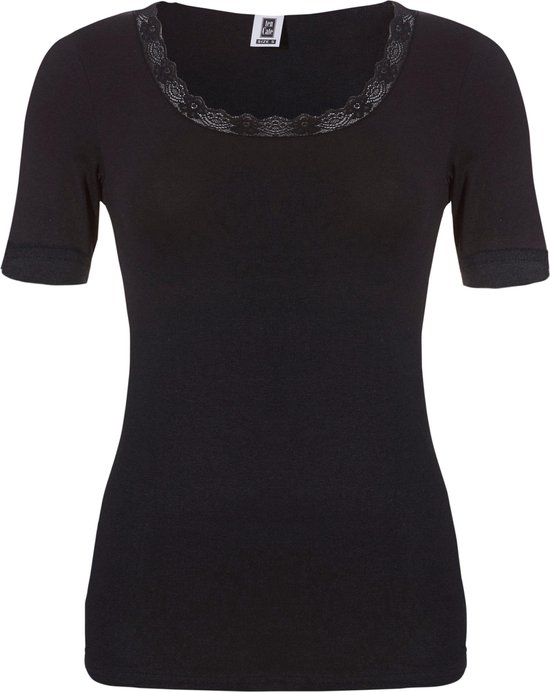ten Cate dames thermo t-shirt met kant zwart voor Dames - Maat XL | bol.com