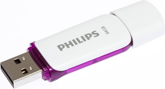 Philips FM64FD70B lecteur USB flash 64 Go USB Type-A 2.0 Violet, Blanc